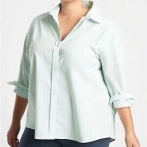 Athleta Midrown Button-Down Long Sleeve Shirt Career Office Workwear XS